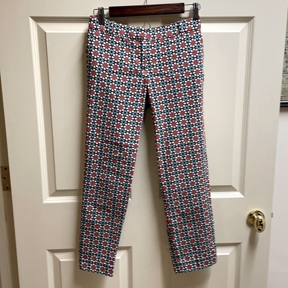 J. Crew Collection cafe Capri kaleidoscope dot print pant - Picture 1 of 3